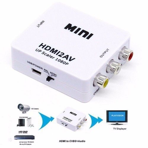 Mini Conversor Adaptador Hdmi para Rca Áudio e Vídeo - Hdmi2av