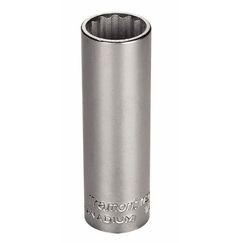 Soquete Estriado Longo Em Aço Cromo Vanádio 11/16" - Encaixe 1/2" Tramontina Pro Tramontina
