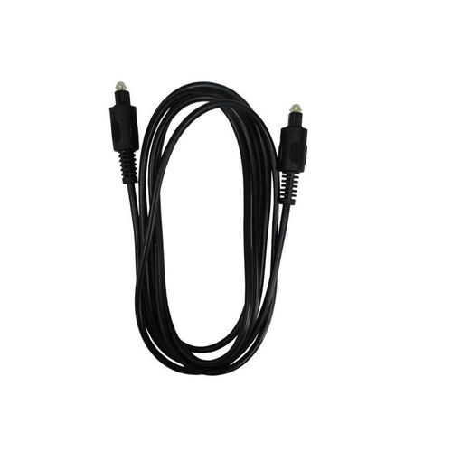 Cabo Óptico Digital Fibra Ótica 1+1 Toslink Preto - 2 Mts