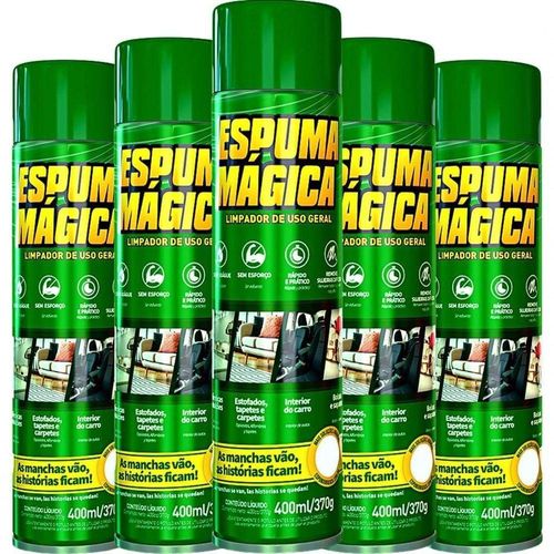 Kit Com 5 Espuma Magica Aerossol 400ml - Proauto Premium