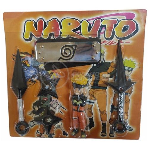 Kit Boneco Naruto 15Cm + 2 Shuriken + 1 Bandana + ...