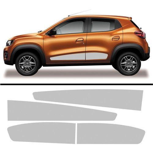 Adesivo Faixa Lateral Renault Kwid 2017 A 2022 Cinza Cor Cinza