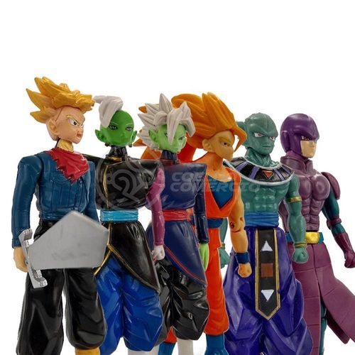 Kit 6 Bonecos Dragon Ball Super Goku Ssj3, Zamasu