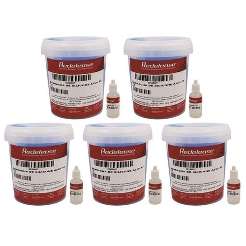 Borracha De Silicone Azul Para Moldes Com Catalisador [5,15kg] Redelease