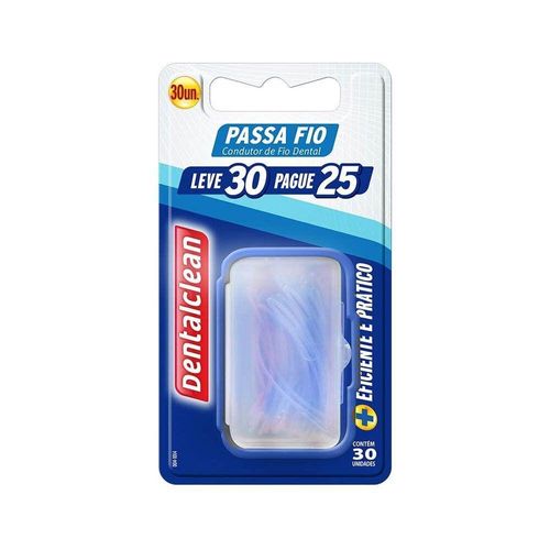 Passa Fio Dental 30 Unidades Para Próteses E Aparelhos Dentalclean