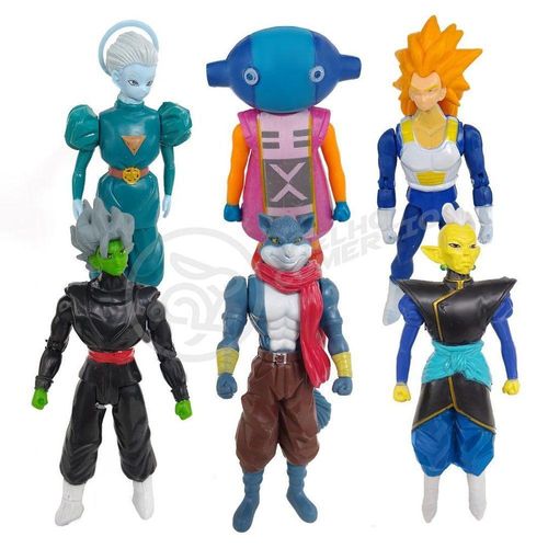 Kit 6 Bonecos Dragon Ball Super 15Cm