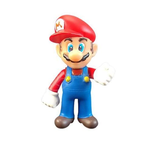 Kit Boneco Mario World Articulado 12Cm + Caneca 350Ml