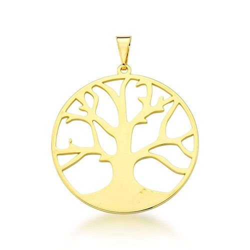 Pingente Arvore Da Vida Banhada Ouro 18k