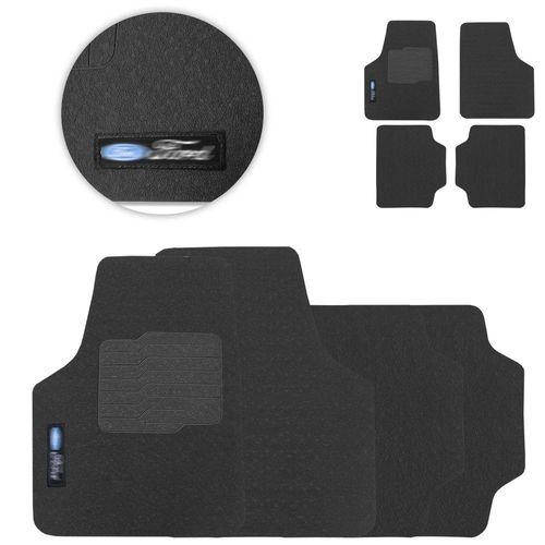 Tapete De Borracha Universal Ford Preto Pvc 4 Peças