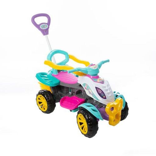Carrinho De Passeio Infantil Quadriciclo Haste Pedal Menina. - Acabamento Refinado