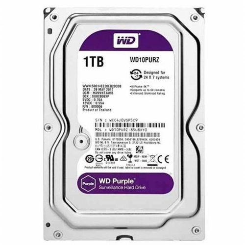Hd Western Digital 1tb Purple, 5400 Rpm, Sata 3 - Wd10purz