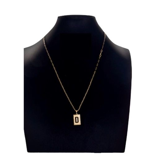 Colar Carti 2mm Pingente Com A Letra D