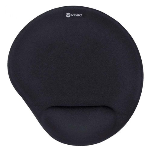 Mouse Pad Vinik Mpg-10p, Ergonômico, Apoio De Pulso Em Gel, Base Emborrachada, 220x245mm, Preto