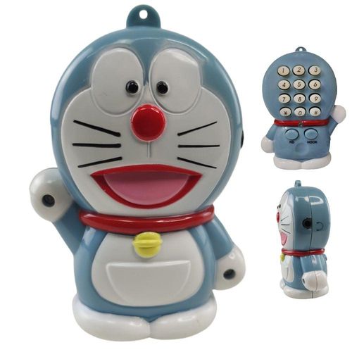 Telefone Gato Doraemon Mesa C Headset Microfone Flexivel