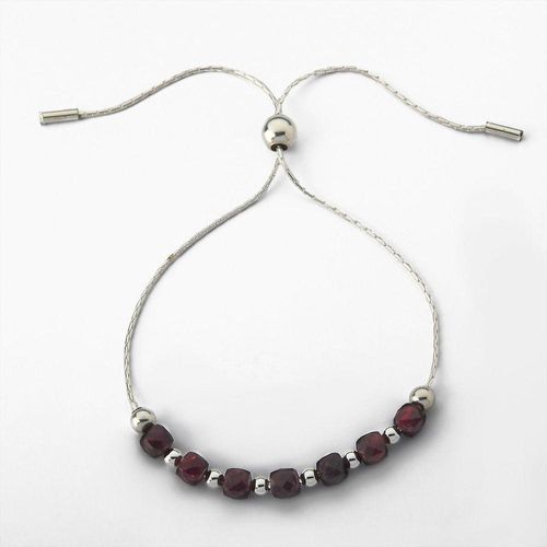 Pulseira Ajustável Prata 925 Cristais Marrons