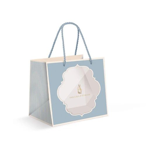 Sacola Premium Para Um Meio Ovo Com Visor Laviê Mediterrâneo P 22x20x14cm - 10 Un