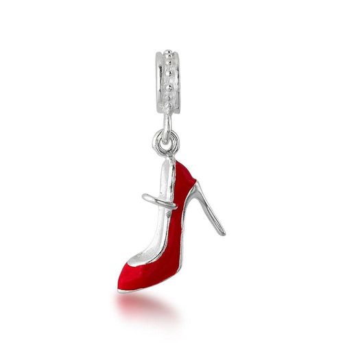 Berloque Scarpan Vermelho - Prata 925, 2,8cm Para Apaixonadas Por Sapatos