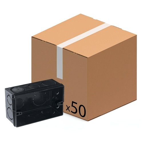 Kit C- 50 Caixa De Luz 4x2 Embutir Preta