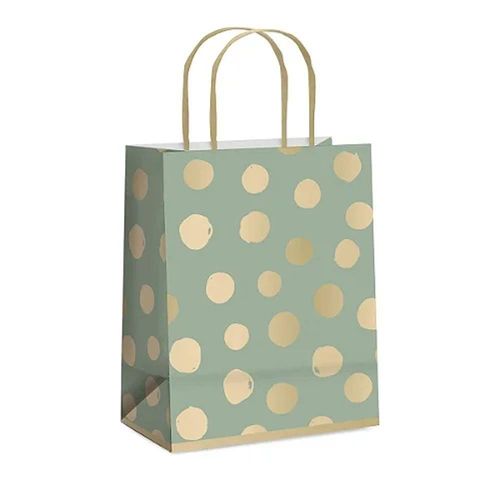 Kit Sacola De Papel Big Ball Gg 39x32x16cm Sálvia - 10 Un