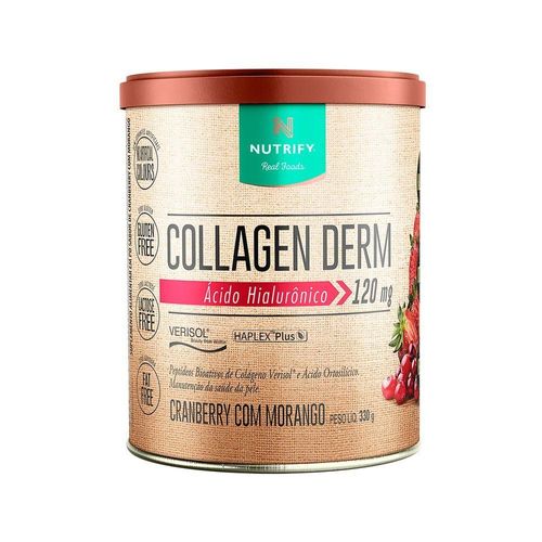 Collagen Derm Hialurônico Cranberry Com Morango Nutrify 330g