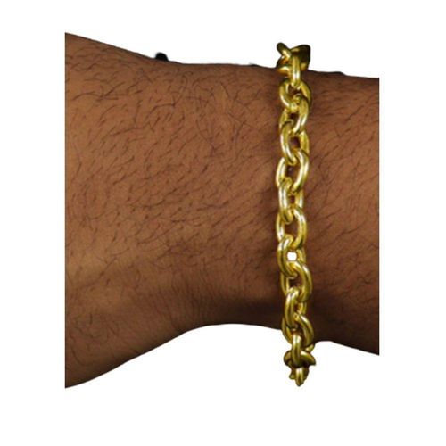 Pulseira Cadeado De Moeda Antiga 8mm Nao Enferruja