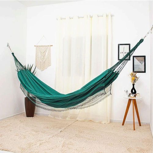 Rede de Dormir Jeans Life Verde - Relaxamento e Conforto