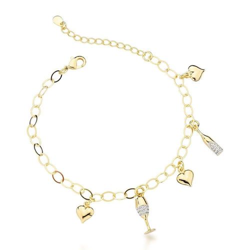 Pulseira Comemorações Banhada A Ouro 18k