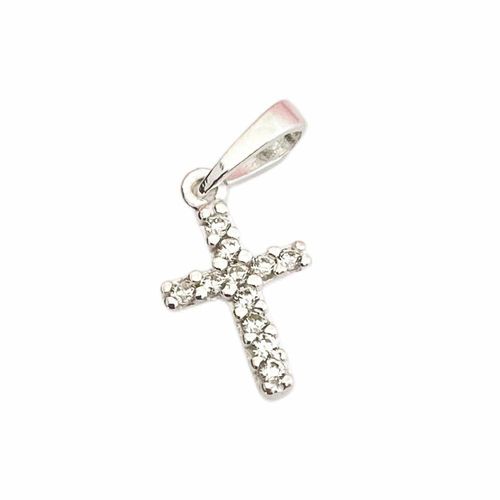 Pingente Crucifixo Cravejado Com Zirconias Prata 925