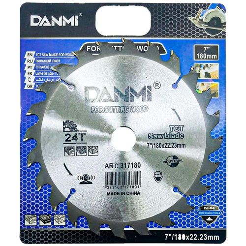 Lamina Disco De Corte Prata Circular Madeira 180mm 24 Dentes