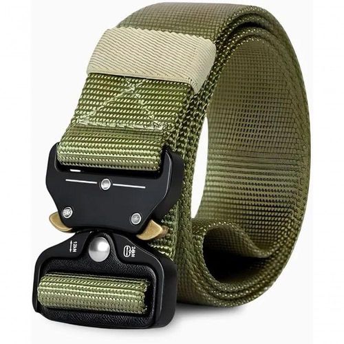 Cinto Tático Militar Com Fivela De Metal - Verde