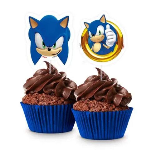 Picks Decorativos Regina Sonic Video Game - 8 Unidades