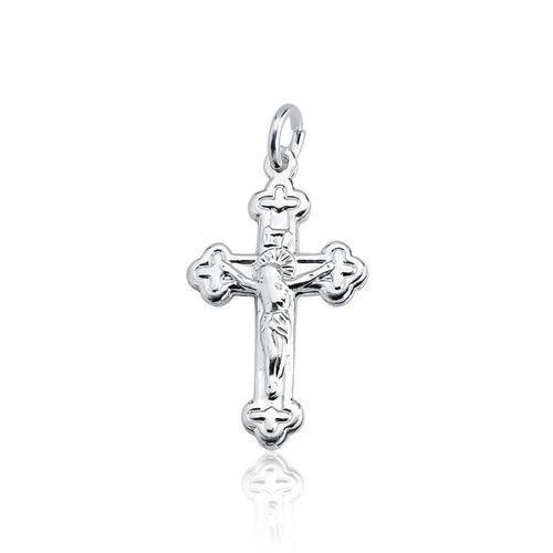 Pingente Cruz Com Imagem Prata 925
