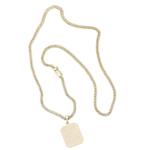 Cordão Corrente Grumet 3mm Com Pingente Mensagem