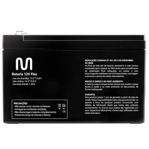 Bateria 12v Flex (seg) En012a - alta durabilidade