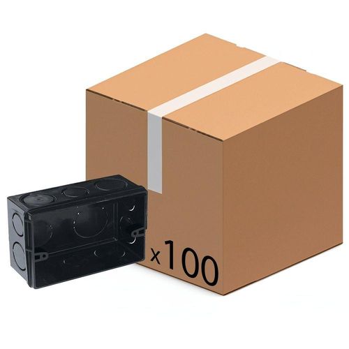Kit C- 100 Caixa De Luz 4x2 Embutir Preta