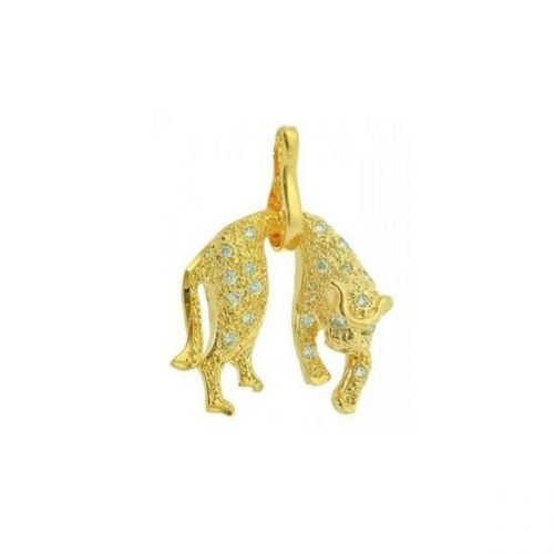 Pingente de Pantera Cravejado Banhado Ouro