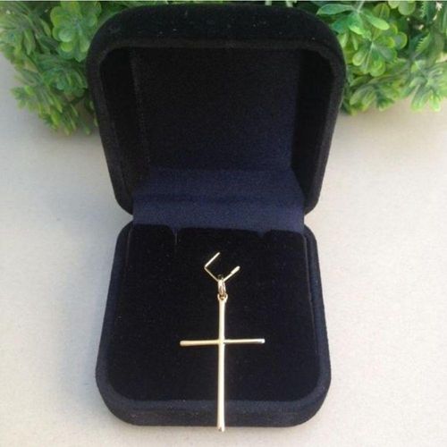 Pingente Cruz Crucifixo Banhado A Ouro