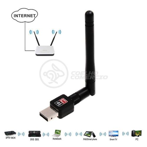 Antena Usb 2.0 Receptor De Wifi Wireless Internet Sem Fio 1200Mbps 802.Inn Pc Notebook 35