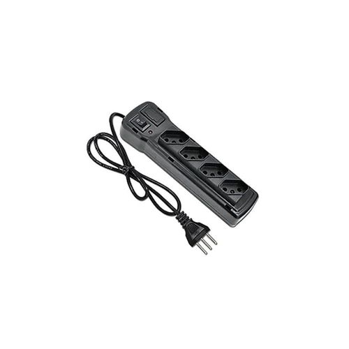 Filtro De Linha Plastico Preto - Fiolux 4 Tomadas