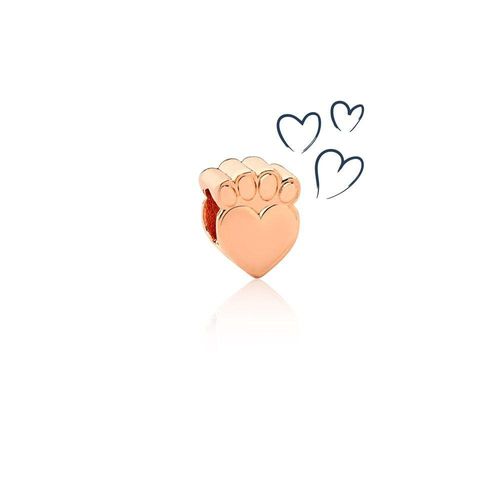 Charm Love Pets Revestido Em Ouro Rose