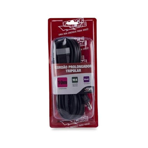 Cordao Prolongador Tripolar 10a 10 Metros Force Line 4955