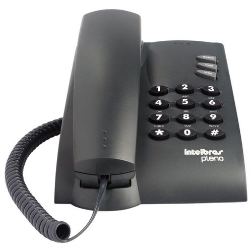 Telefone Com Fio Intelbras Pleno Com Chave Grafite