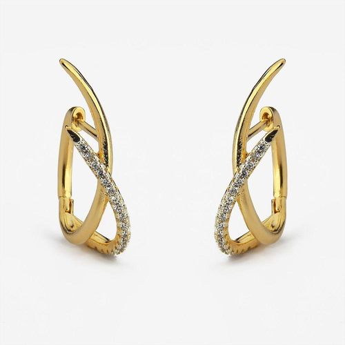 Brinco Argola Elegante Banhada A Ouro 18k