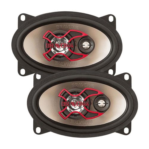 Alto Falante Bravox Triaxial B3x46x 4x6" 40w Rms 4r Universal Par
