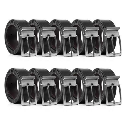 Kit Com 10 Cintos Masculino Dupla Face Estilosos