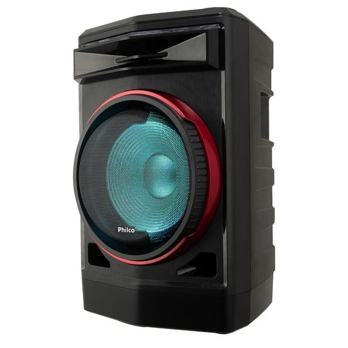 Caixa de Som Amplificada Philco PCX7100 com Flash Lights, Bluetooth, Rádio FM, Entrada USB e Bateria interna - 750W