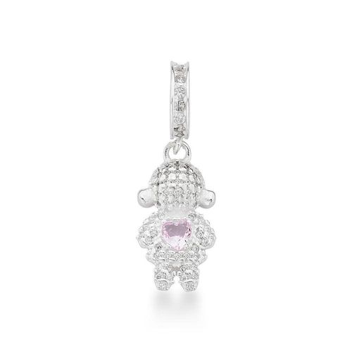 Pingente Filhos Cravejados Com Zirconias Prata 925 - Menino