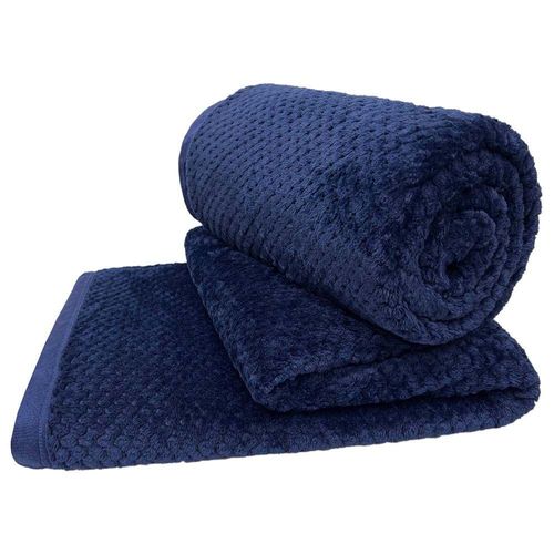 Cobertor Manta Willow Casal Queen - Azul Marinho
