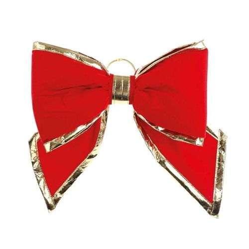 Decoração Laço Vermelho De Veludo Com Borda 30cm - 1 Unidade