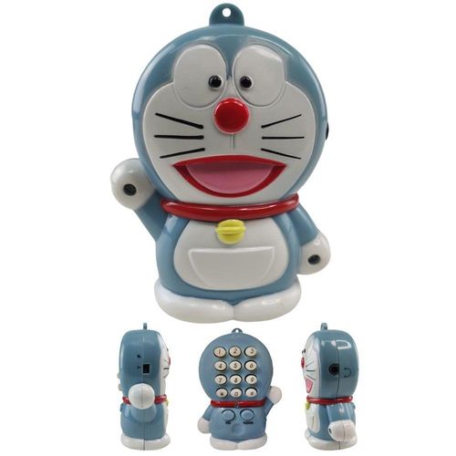 Telefone Gato Doraemon Mesa C Headset Microfone Flexivel Des